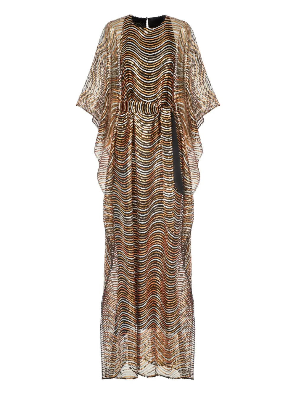 Taller Marmo Erte Wave Pattern Maxi Kaftan