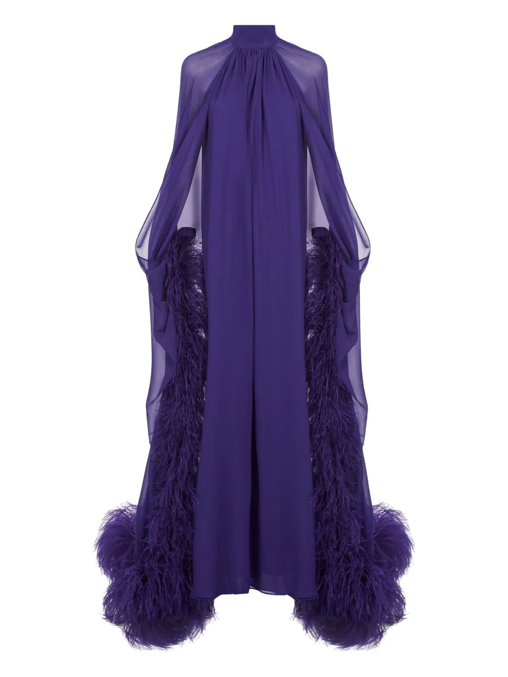Taller Marmo Feathered Eterea Maxi Gown
