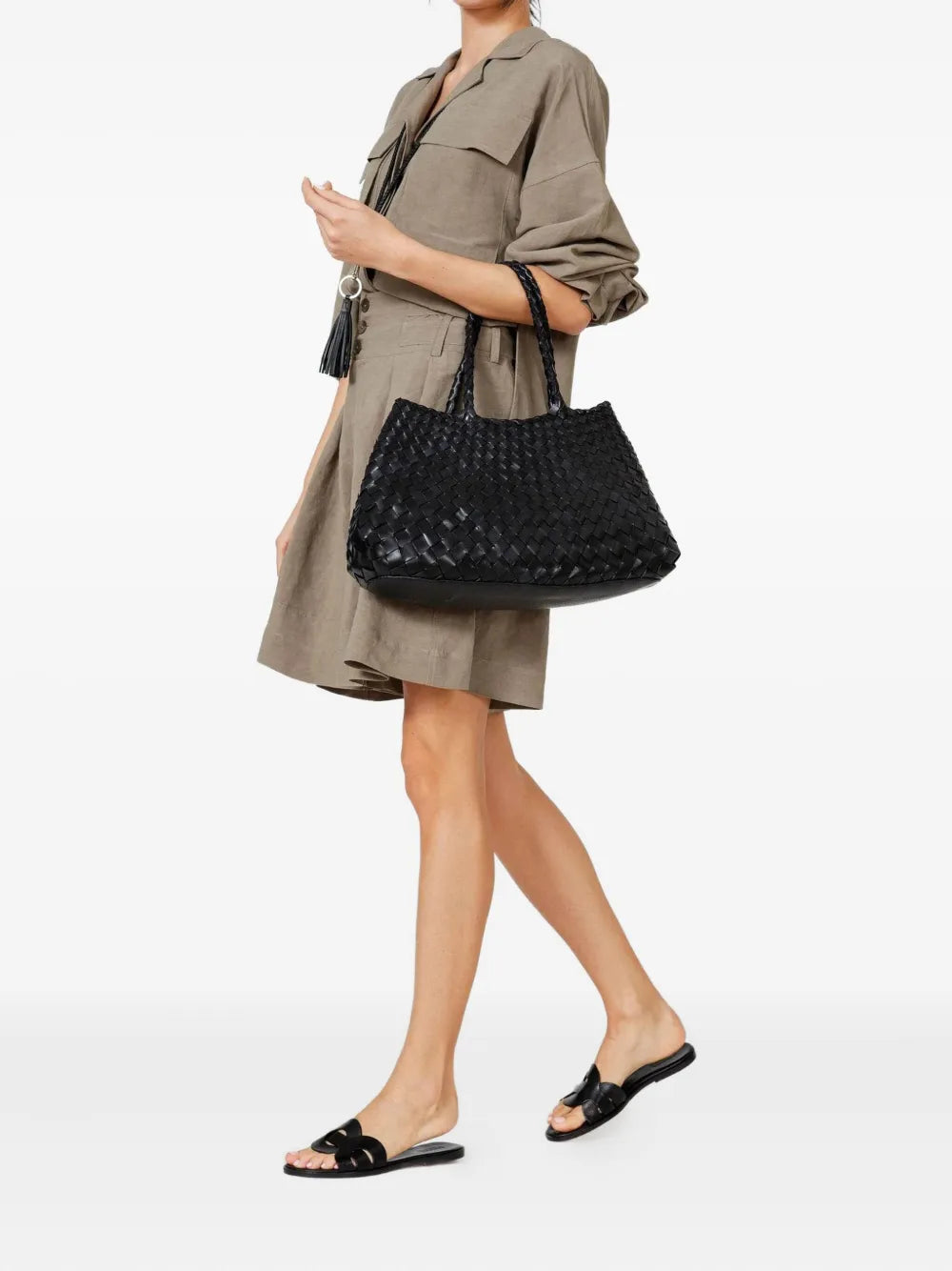 Dragon Diffusion Woven Leather Tote Bag