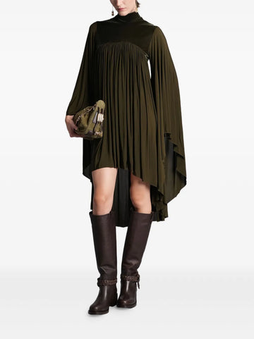 Zimmermann Memento High Neck Pleated Dress