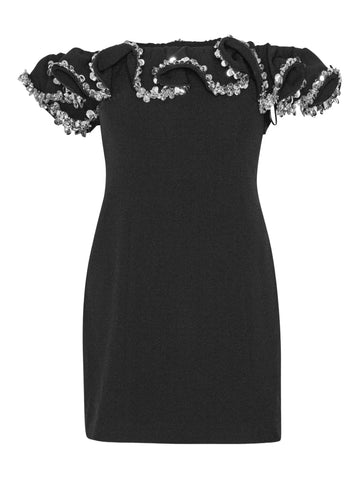 Rotate Birger Christensen Ruffle Detail Mini Dress