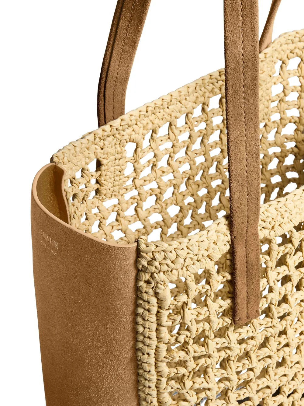 Khaite Small Zoe Woven Panel Tote Bag