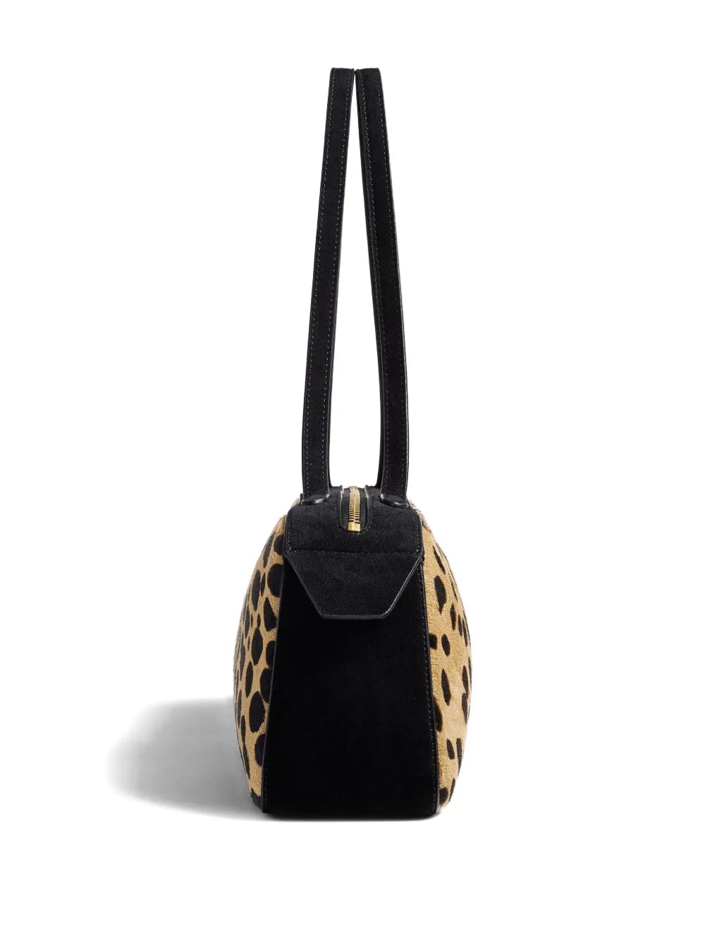Khaite Simona Animal Print Zip Shoulder Bag
