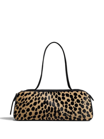 Khaite Simona Animal Print Zip Shoulder Bag
