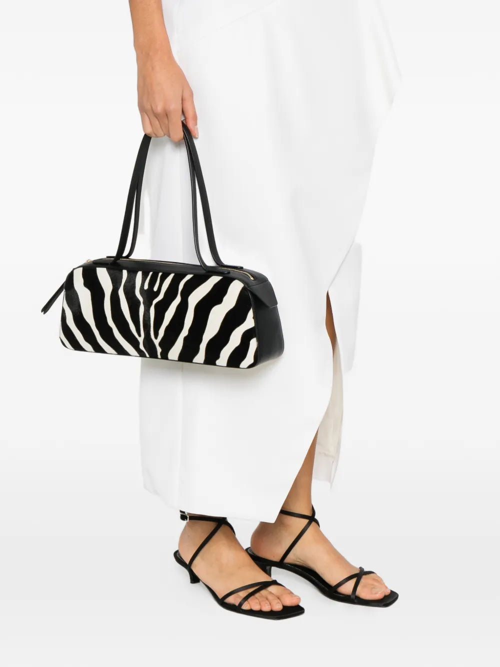 Khaite Simona Zebra Print Shoulder Bag