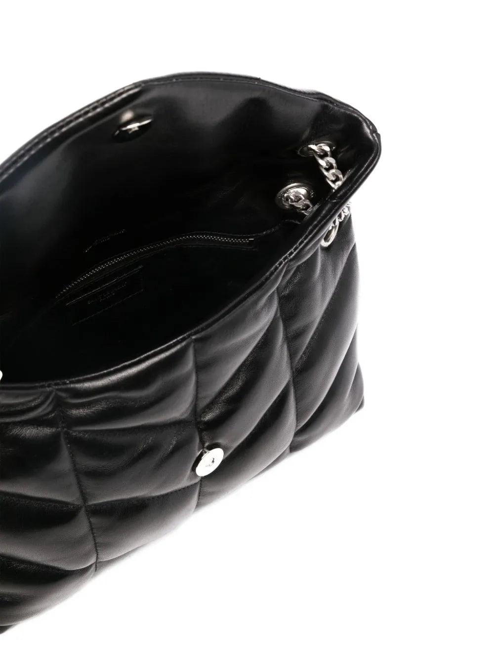 Saint Laurent Quilted Logo Plaque Shoulder Bag