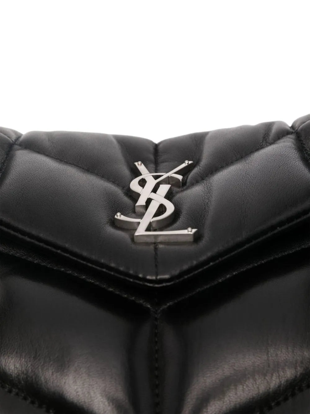 Saint Laurent Quilted Logo Plaque Shoulder Bag