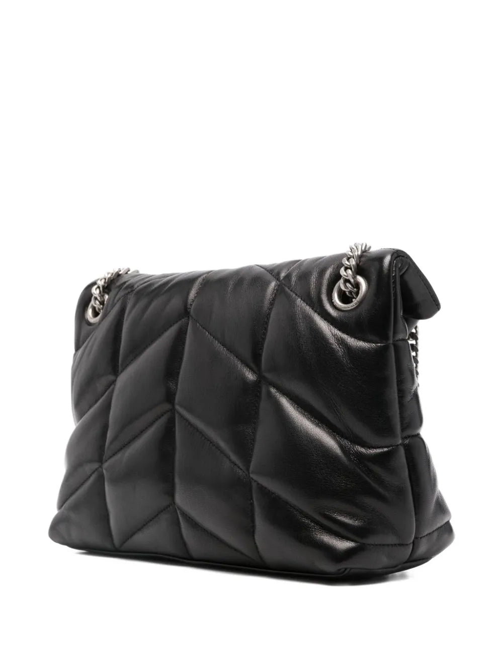 Saint Laurent Quilted Logo Plaque Shoulder Bag