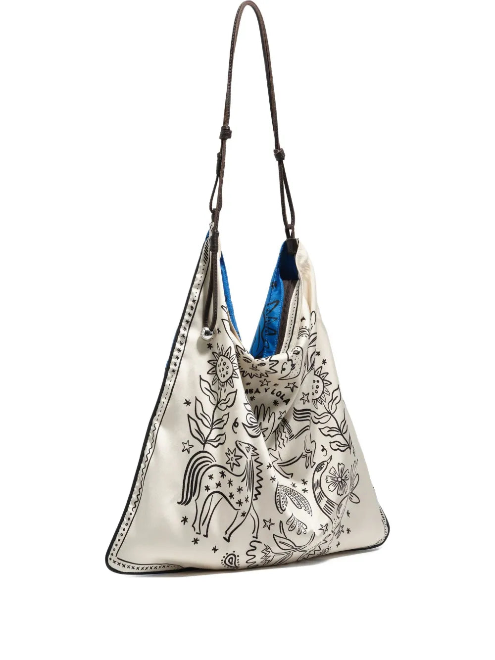 Bimba Y Lola Mixed Print Tote Bag