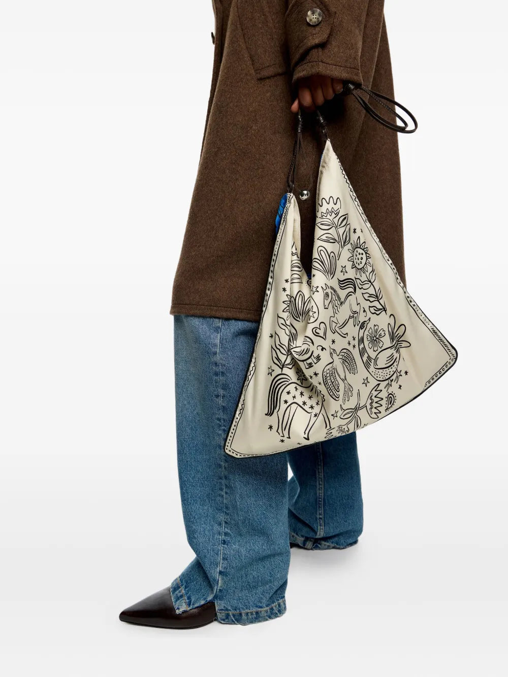Bimba Y Lola Mixed Print Tote Bag