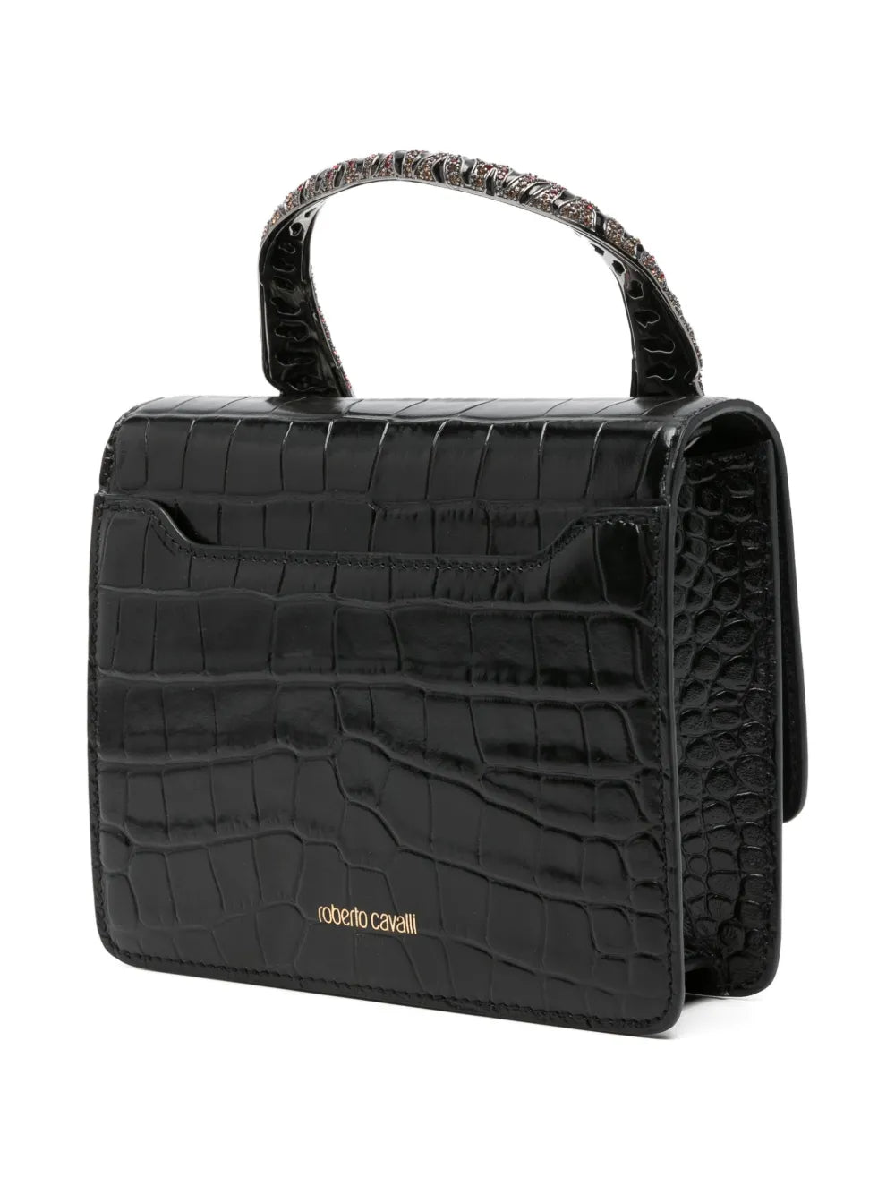 Roberto Cavalli Tiger Embellished Shoulder Bag