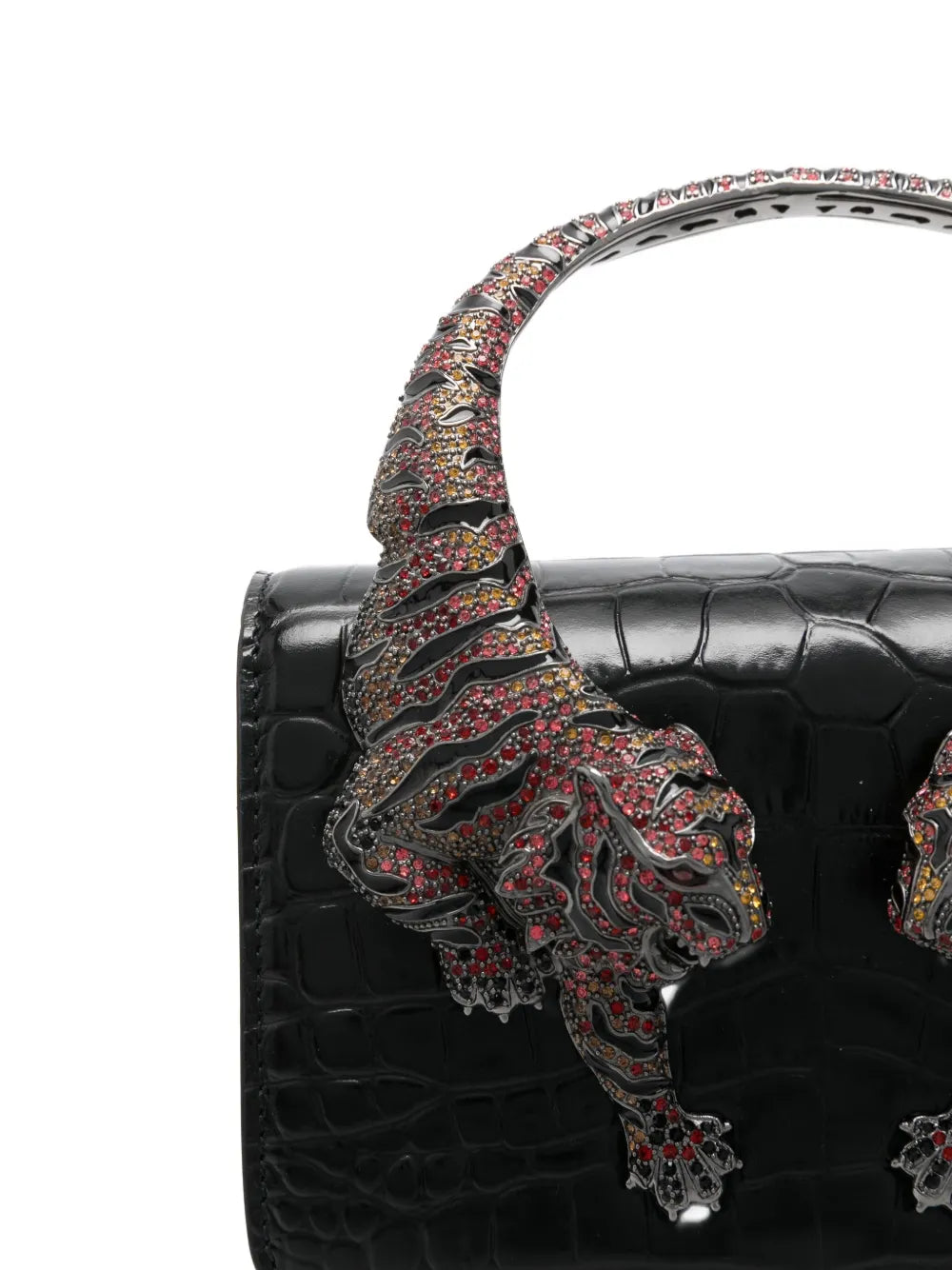 Roberto Cavalli Tiger Embellished Shoulder Bag