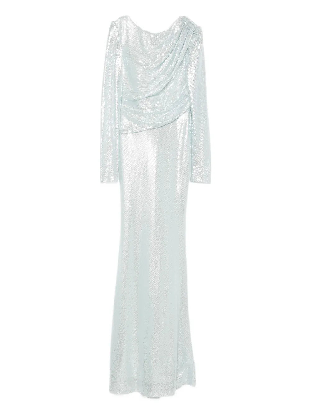 Atu Body Couture Sequin Embellished Drapped Maxi Dress