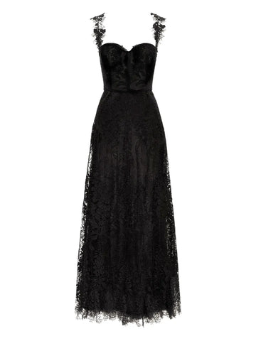 Oscar De La Renta Foxglove Guipure Dress