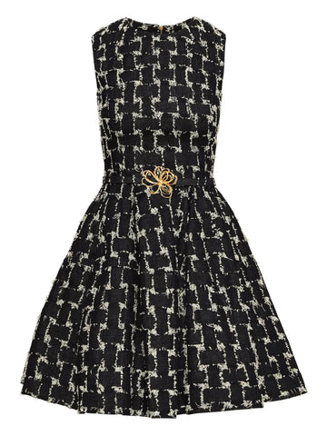 Oscar De La Renta Woven Jacquard Mini Dress