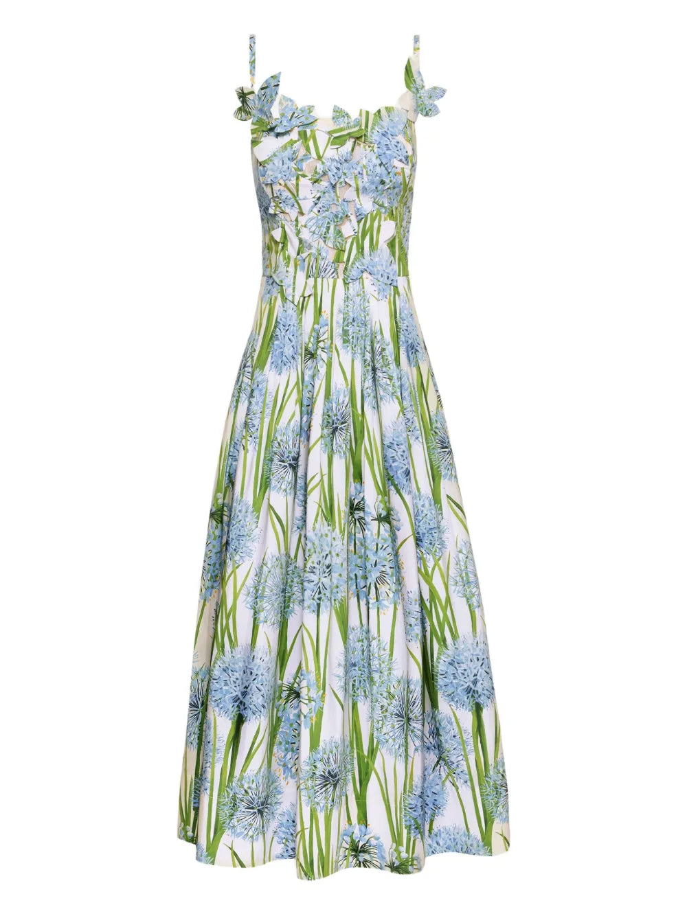 Oscar De La Renta Allium Embroidered Dress