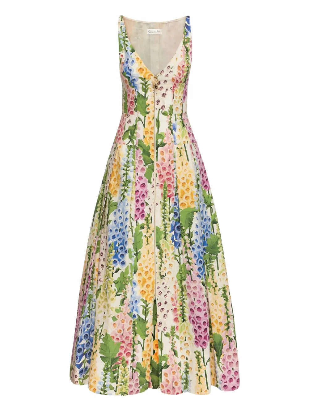 Oscar De La Renta Foxglove Poplin Dress