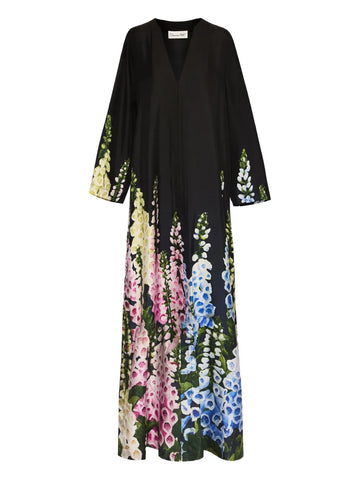 Oscar De La Renta Foxglove Silk Twill Dress