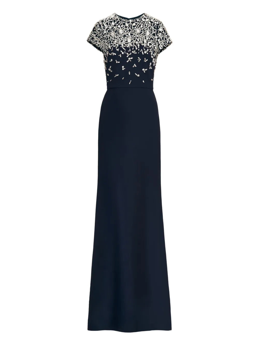 Oscar De La Renta Mosaic Pattern Embroidered Gown