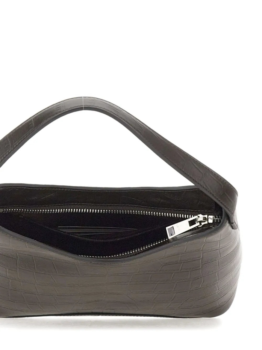 Osoi Crocodile Effect Leather Shoulder Bag