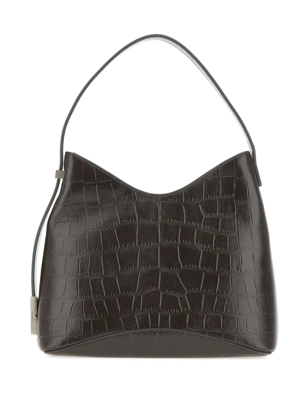 Osoi Crocodile Effect Leather Shoulder Bag
