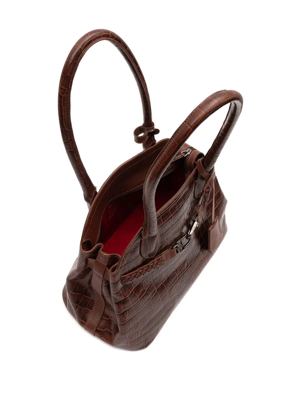Isla Braided Crocodile Effect Shoulder Bag