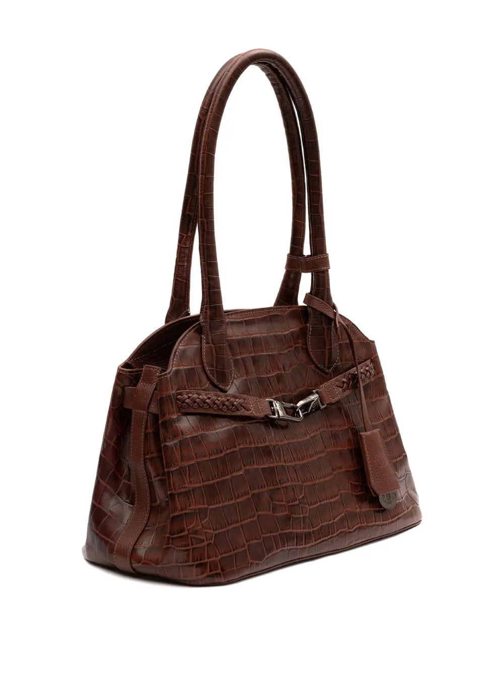 Isla Braided Crocodile Effect Shoulder Bag