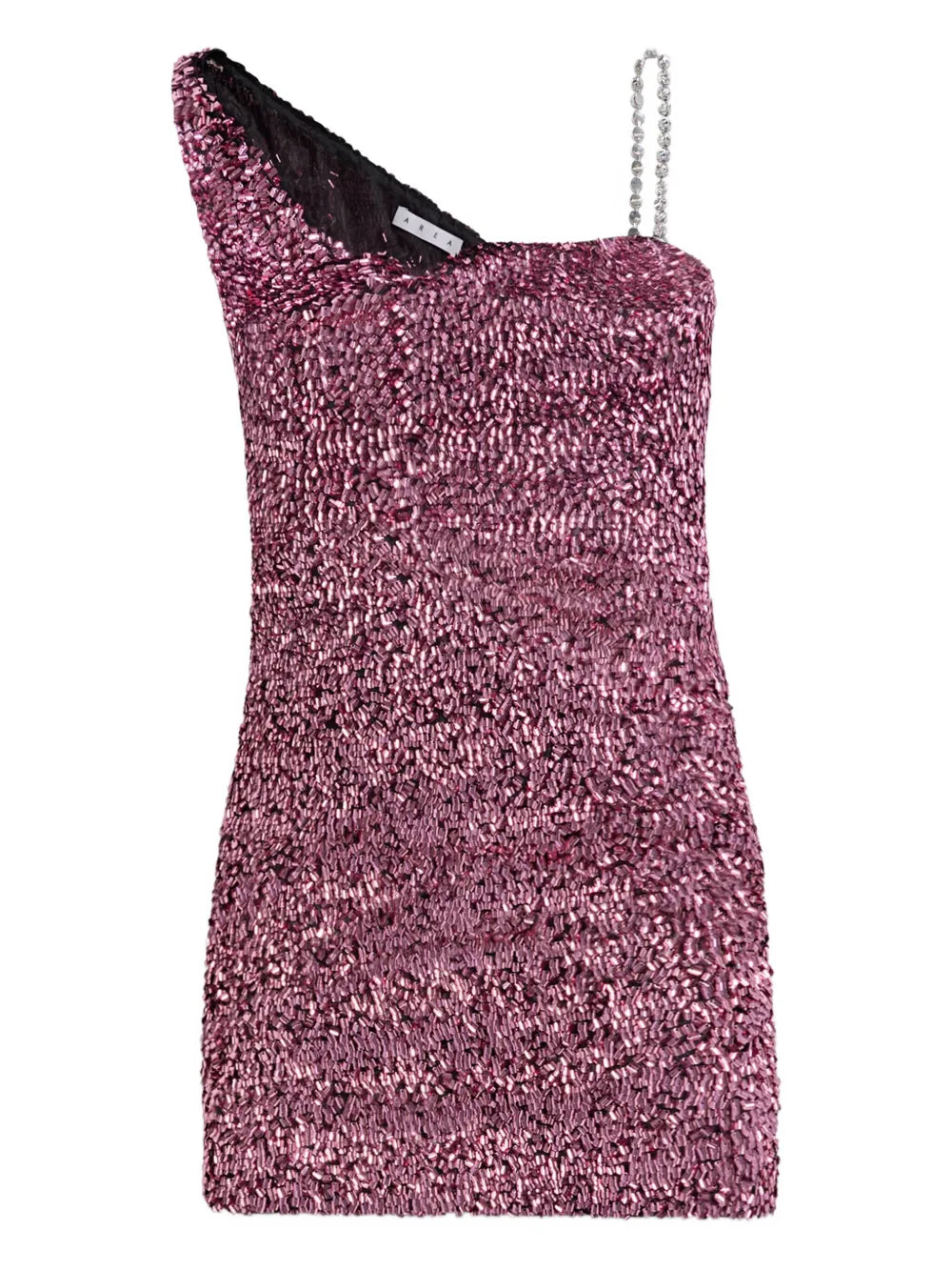 Area Crystal Strap Sequin Mini Dress