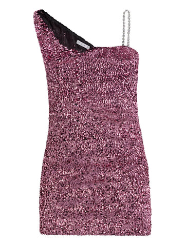Area Crystal Strap Sequin Mini Dress