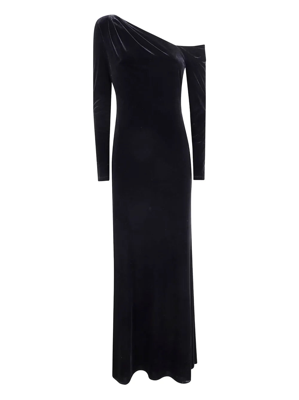 Lauren Ralph Lauren One Shoulder Velvet Dress