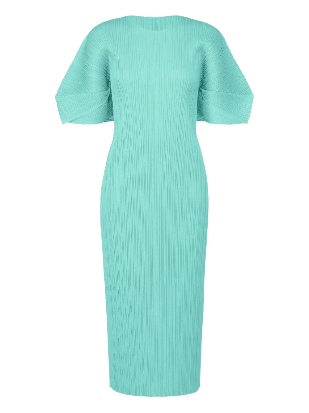 Pleats Please Issey Miyake Pleated Puff Sleeve Dress