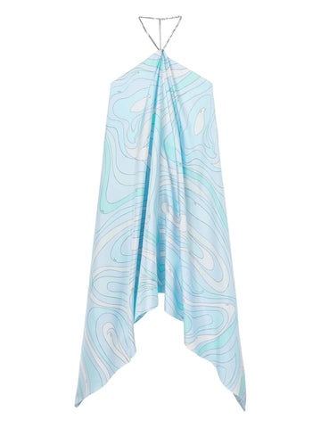 Pucci Marmo Print Silk Midi Dress