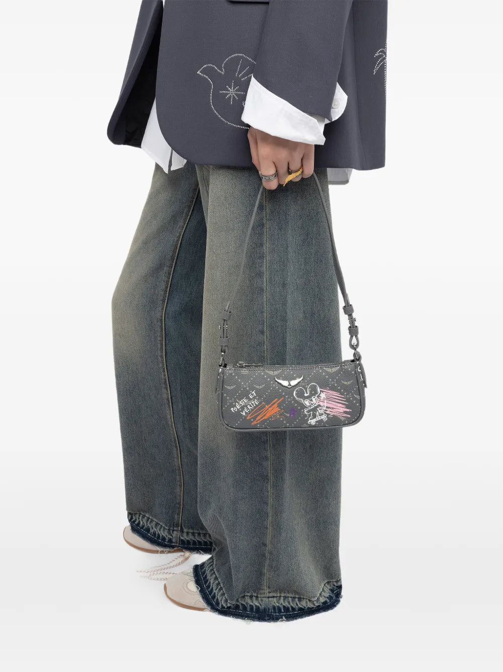 Zadigvoltaire Z Monogram Graphic Shoulder Tag