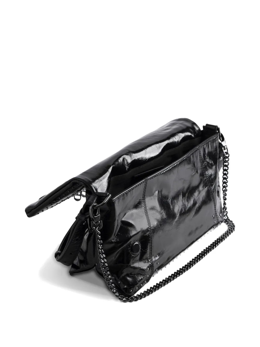 Zadigvoltaire Rocky Ii Studs Leather Shoulder Bag