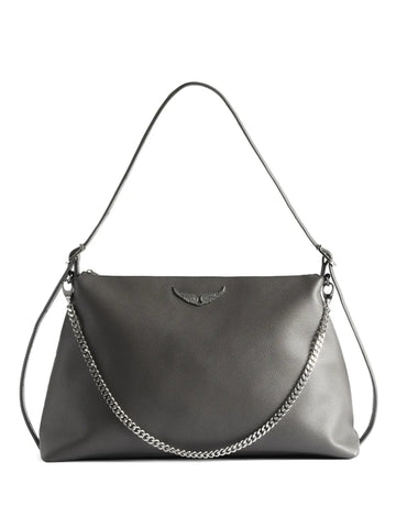 Zadigvoltaire Jim Grained Leather Shoulder Bag