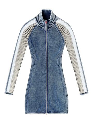 Diesel M Estelle Ribbed Zip Mini Dress