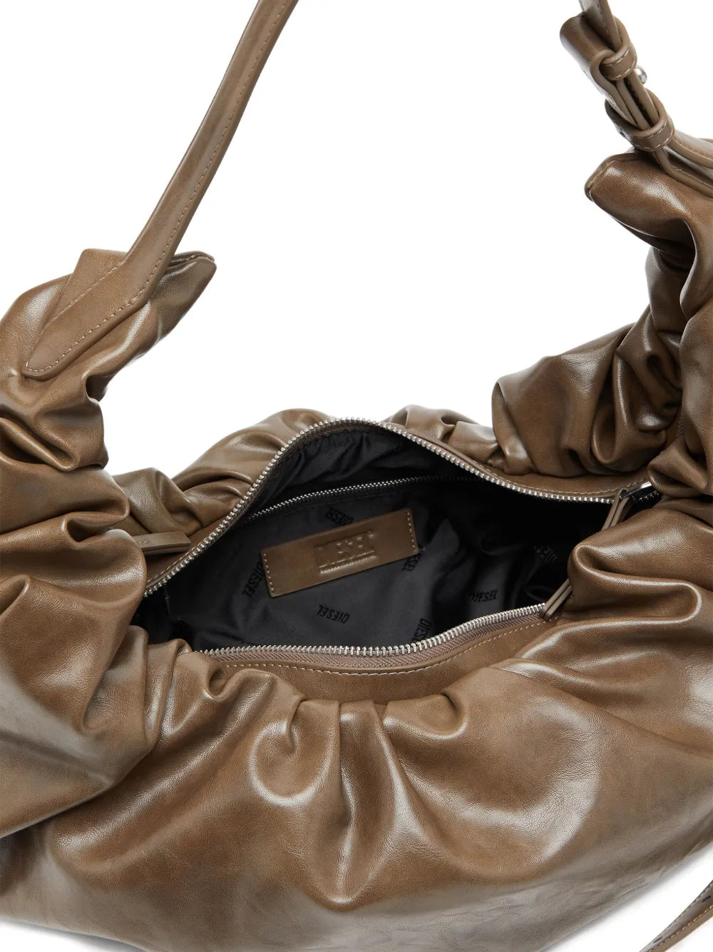 Diesel Large Grab D Gathered Shoulder Bag