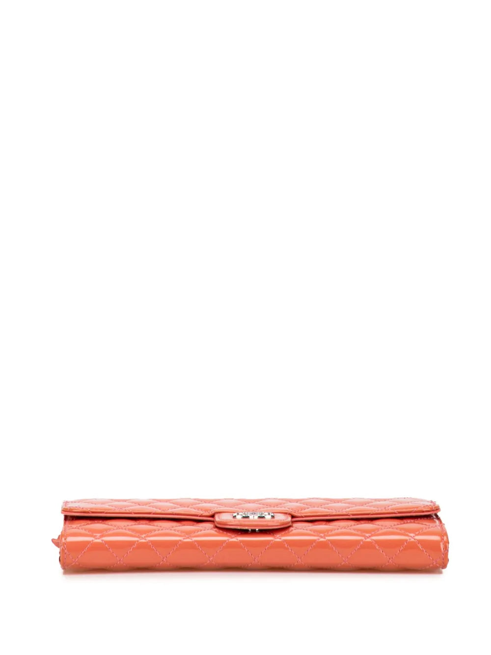 Chanel Pre Owned 2010 2011 Quilted Patent Brilliant East West Wallet On Chain Shoulder Bag