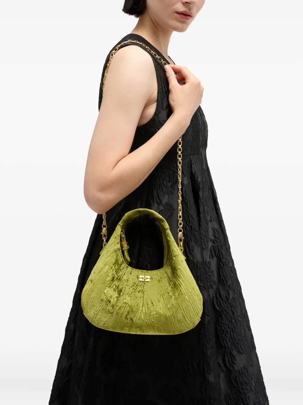 Ganni Logo Plaque Shoulder Bag