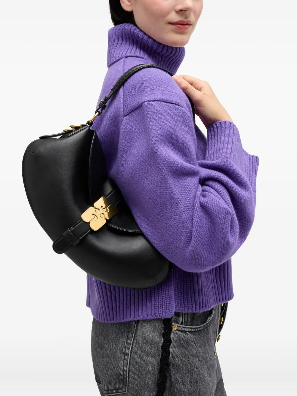 Ganni Buckle Shoulder Bag