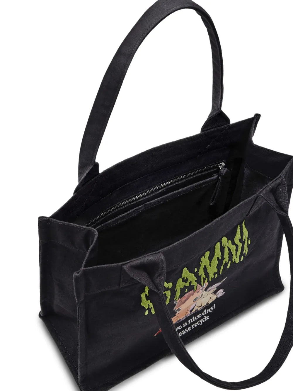 Ganni Graphic Print Shoulder Bag