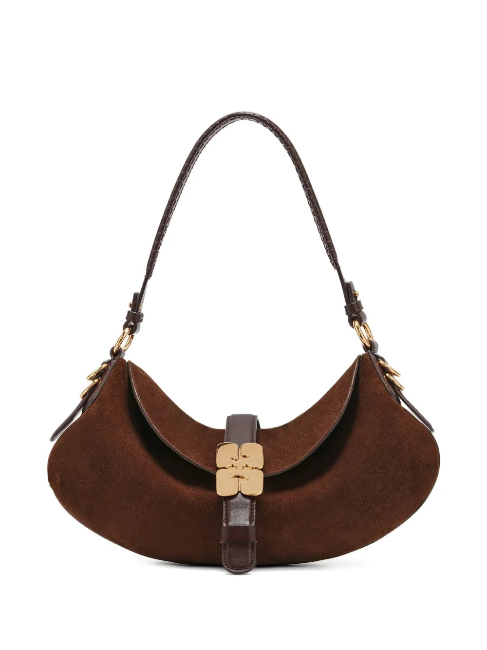 Ganni Logo Plaque Shoulder Bag