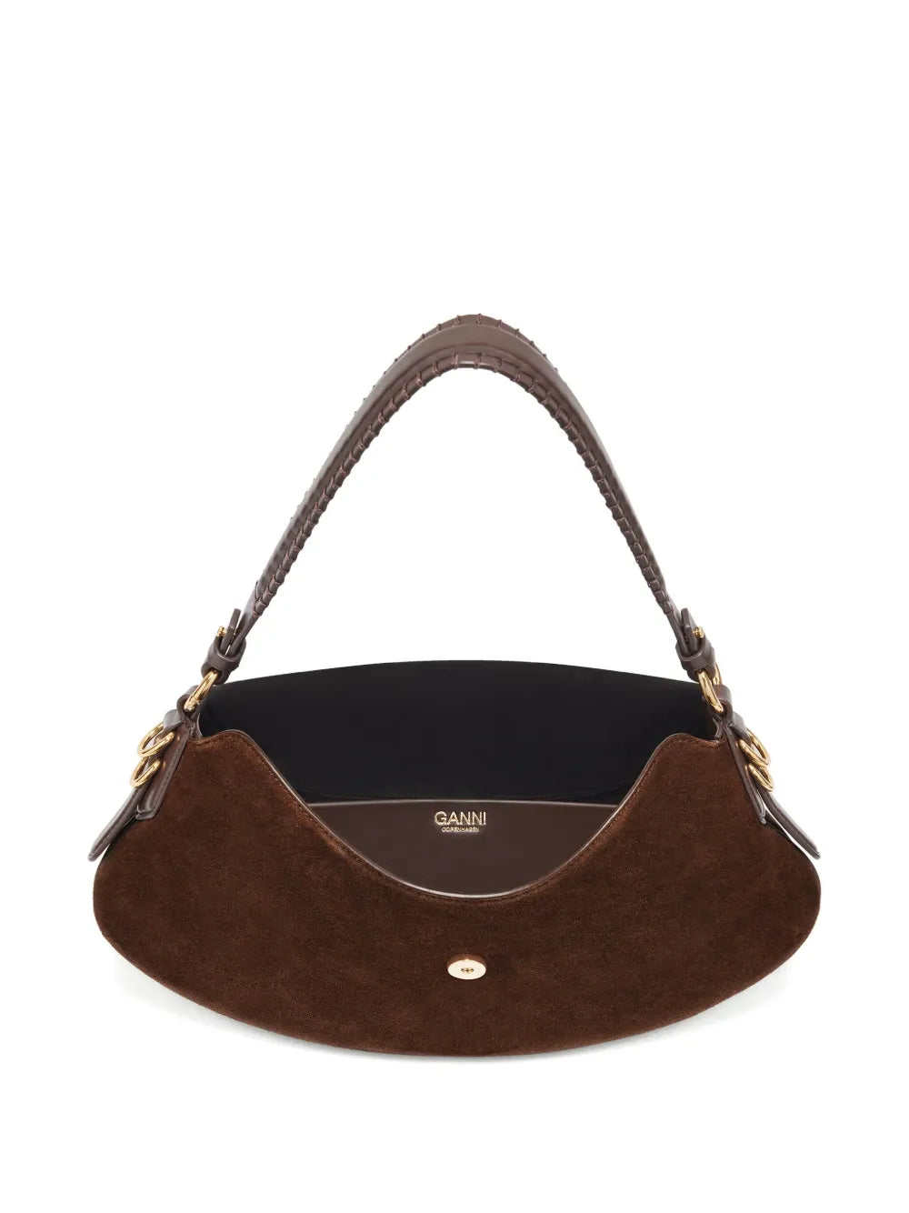 Ganni Logo Plaque Shoulder Bag