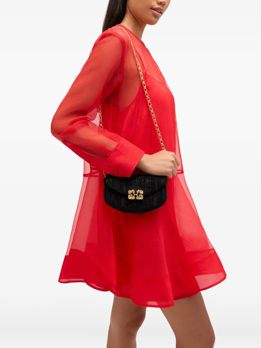Ganni Textured Shoulder Bag
