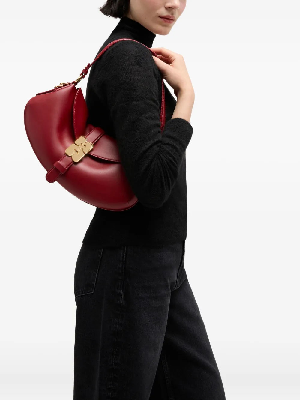 Ganni Buckle Shoulder Bag