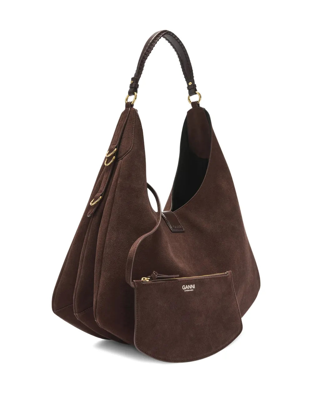 Ganni Logo Plaque Shoulder Bag
