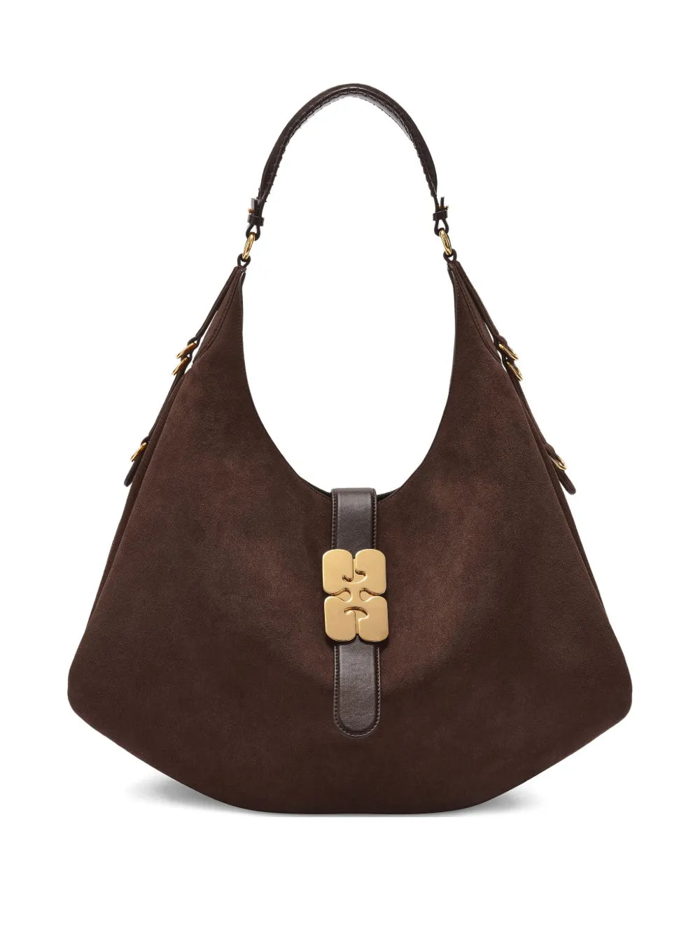 Ganni Logo Plaque Shoulder Bag