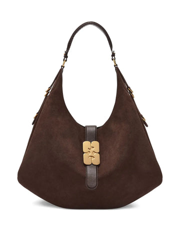Ganni Logo Plaque Shoulder Bag