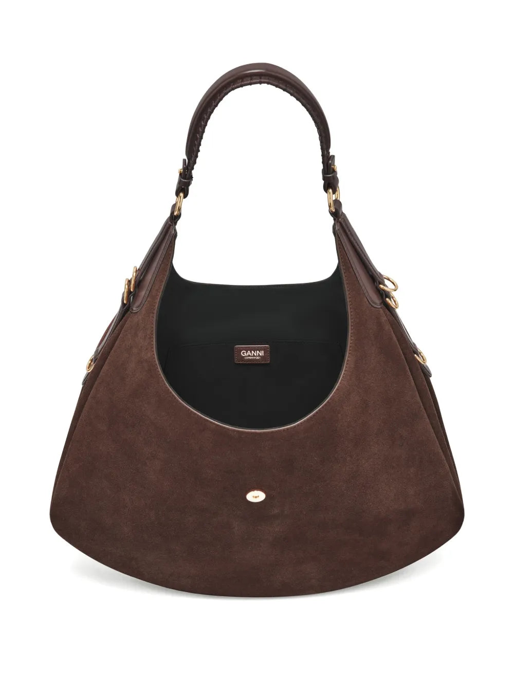 Ganni Logo Plaque Shoulder Bag