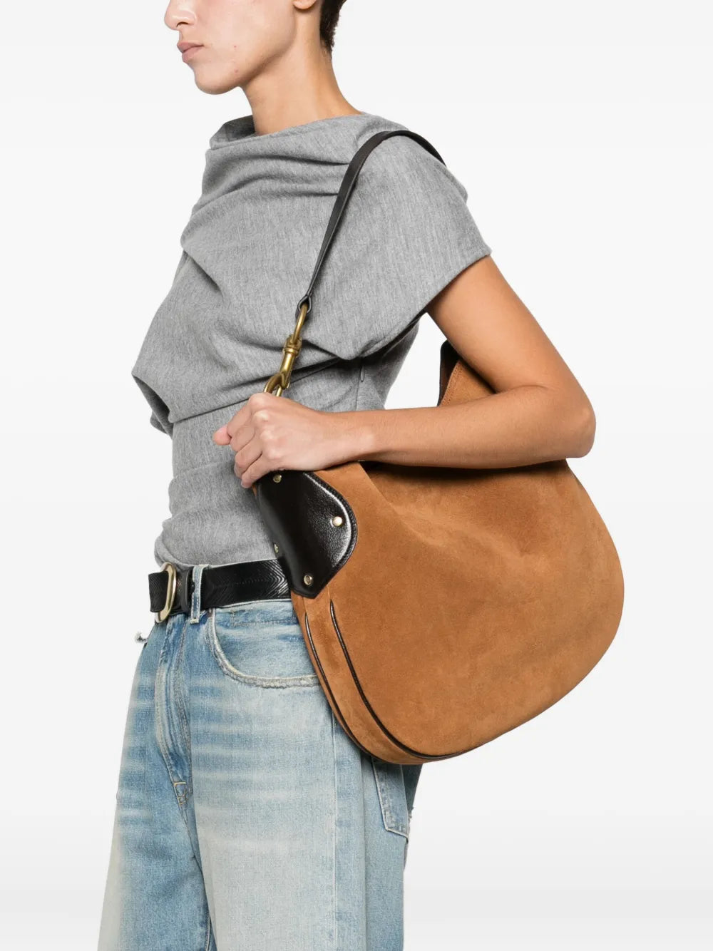 Mulberry Suede Shoulder Bag